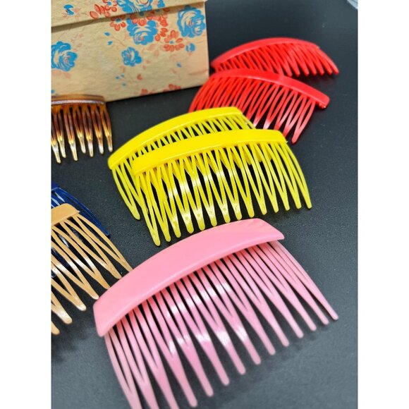 Vintage Retro Hair Combs 14 | Side Combs Hong Kong France USA Vintage Box - Picture 4 of 11